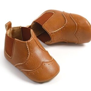 Boys Girls Infant Sneakers Non Slip Sole First Walker Flat Shoes Brown